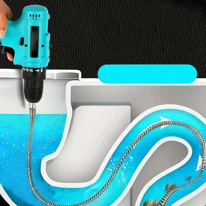 Electric Pipe Drain Dredging Device without Machine, 1 Count Toilet Clog Dredging Tool 🚽