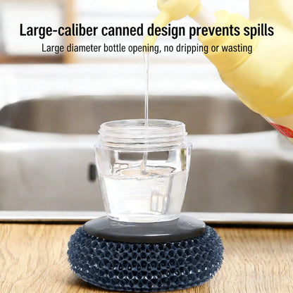 Plastic Auto-Dispense Dish Brush - Multifunctional Pot Scrubber🧼