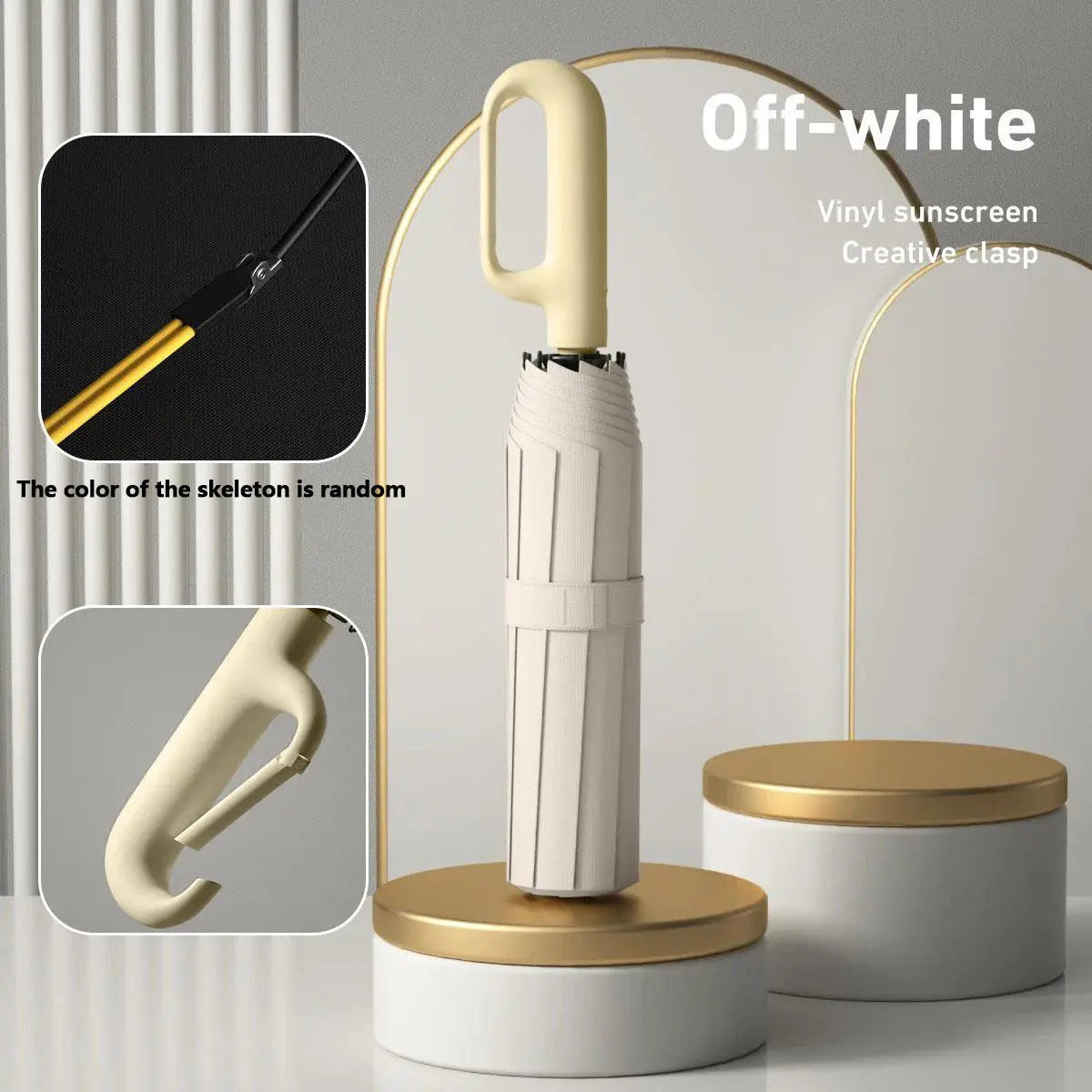 Automatic Folding Umbrella, Portable Rain Umbrella with Loop Buckle ☔