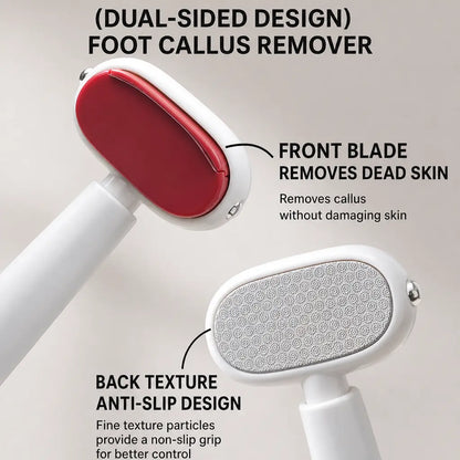 Dual‑Sided Foot Callus Remover, Replaceable Stainless Steel Blade Foot Scraper 🦶