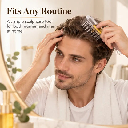 Scalp Oil Applicator Comb, Refillable Hair Treatment Bottle with Massage Comb 🪮