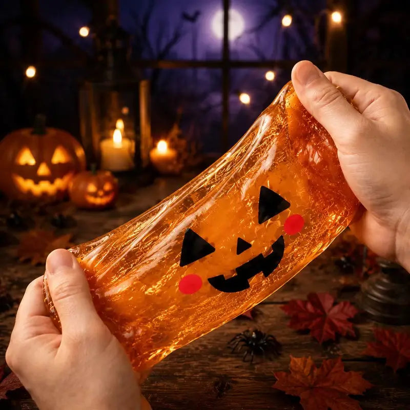 Cute Halloween scary ghost Marukosqueeze toy set, portable stressrelief hand squeeze toys👻