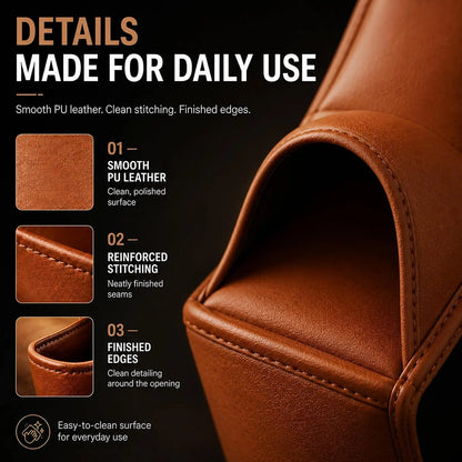Leather Car Door Storage Pocket - Double‑Layer Compartments🚘