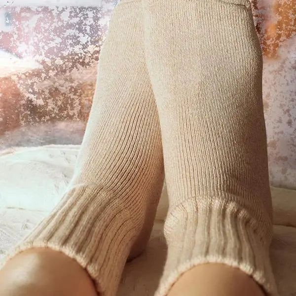5 Pairs Women's Classical Mid-Calf Polyester Knitting Socks 🧦