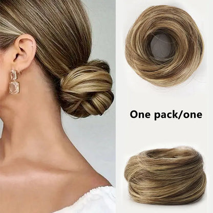Synthetic Messy Bun Hair Piece for Women, Curly Updo Scrunchie Extension for Instant Volume and a High Crown💇‍♀️