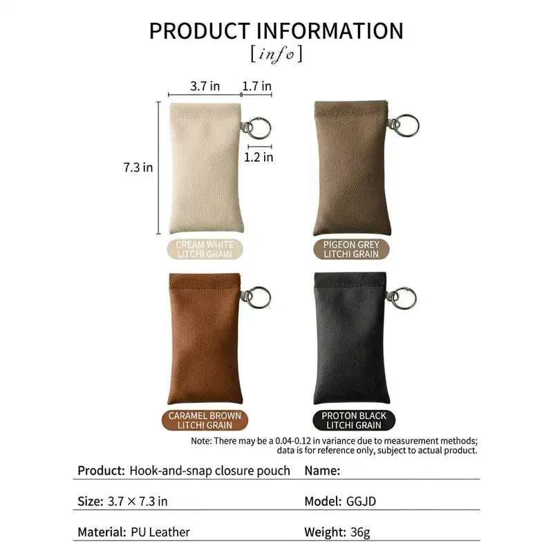 Soft PU Leather Sunglasses Pouch Elastic Opening Eyeglasses Bag 🕶️