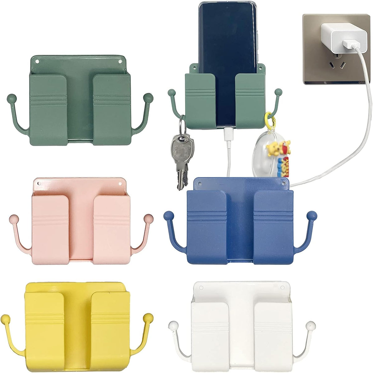 Mobile phone holder mounted on self-adhesive wall, wall-mounted mobile phone holder📱