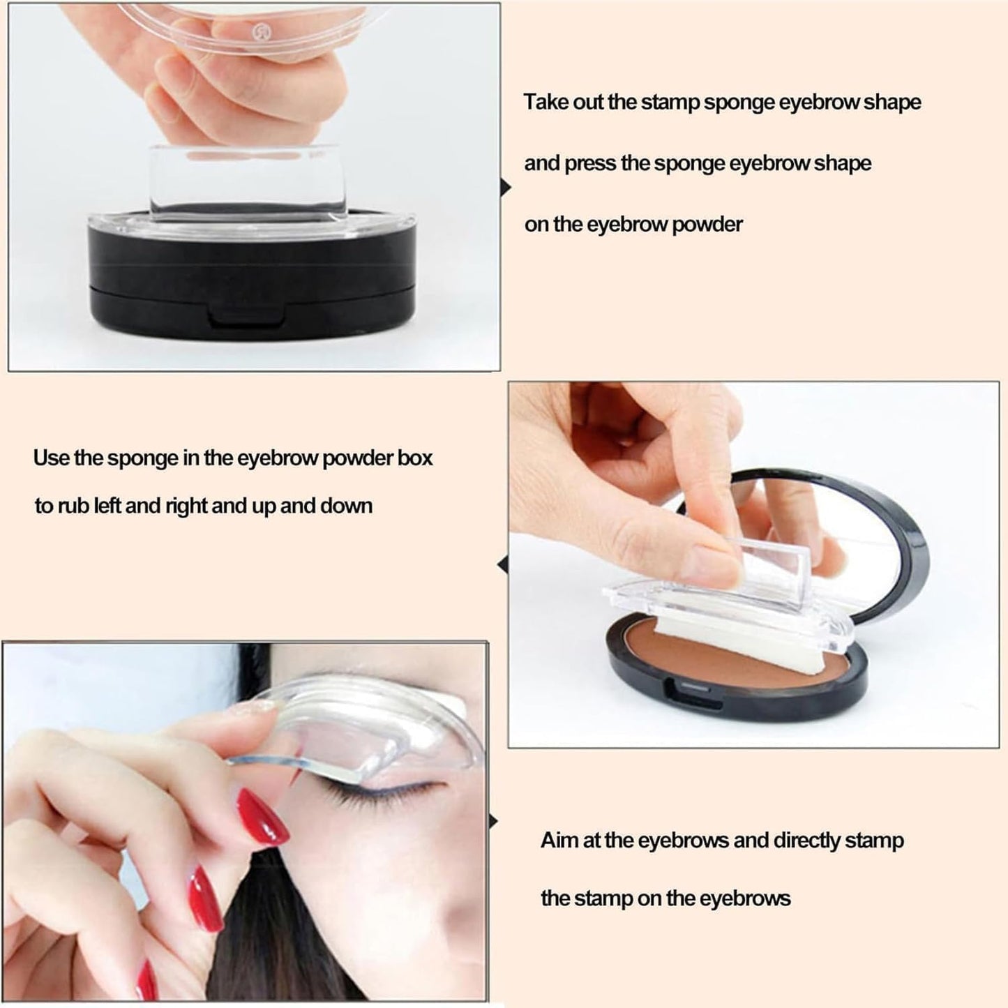 Instant Brow Stamp Kit, One Step Long Lasting Natural Eyebrow Powder Set 🖌️