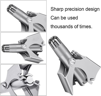 Manual Nose Hair Trimmer,Stainless Steel,Waterproof,No Battery Needed with Cleaning Brush Trimmer🪒