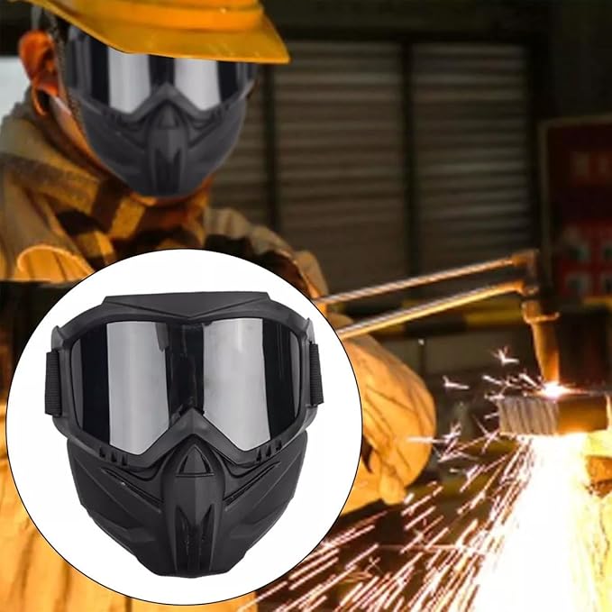 🏍️ Detachable Full Face Goggle Mask