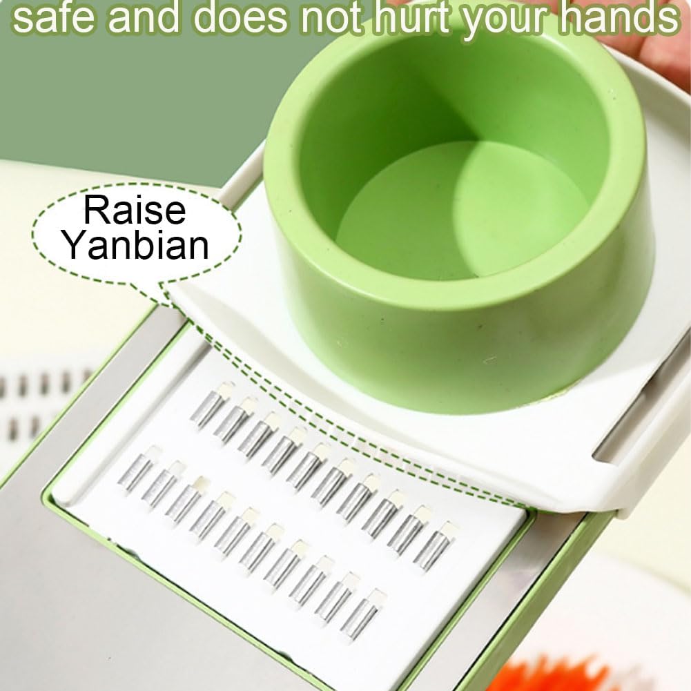 The Perfect Kitchen Gift: 5-in-1 Vegetable Cutter & Cheese Grater with Safety Features - Stainless Steel✨