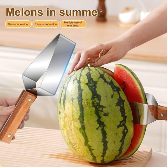 New Watermelon Slicer- Stainless Steel Manual Fruit Slicer