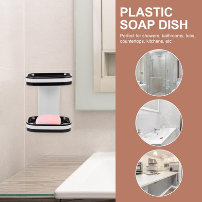 Wall Mounted Double-Layer Soap Bar Holder with Drainage Holes🧼