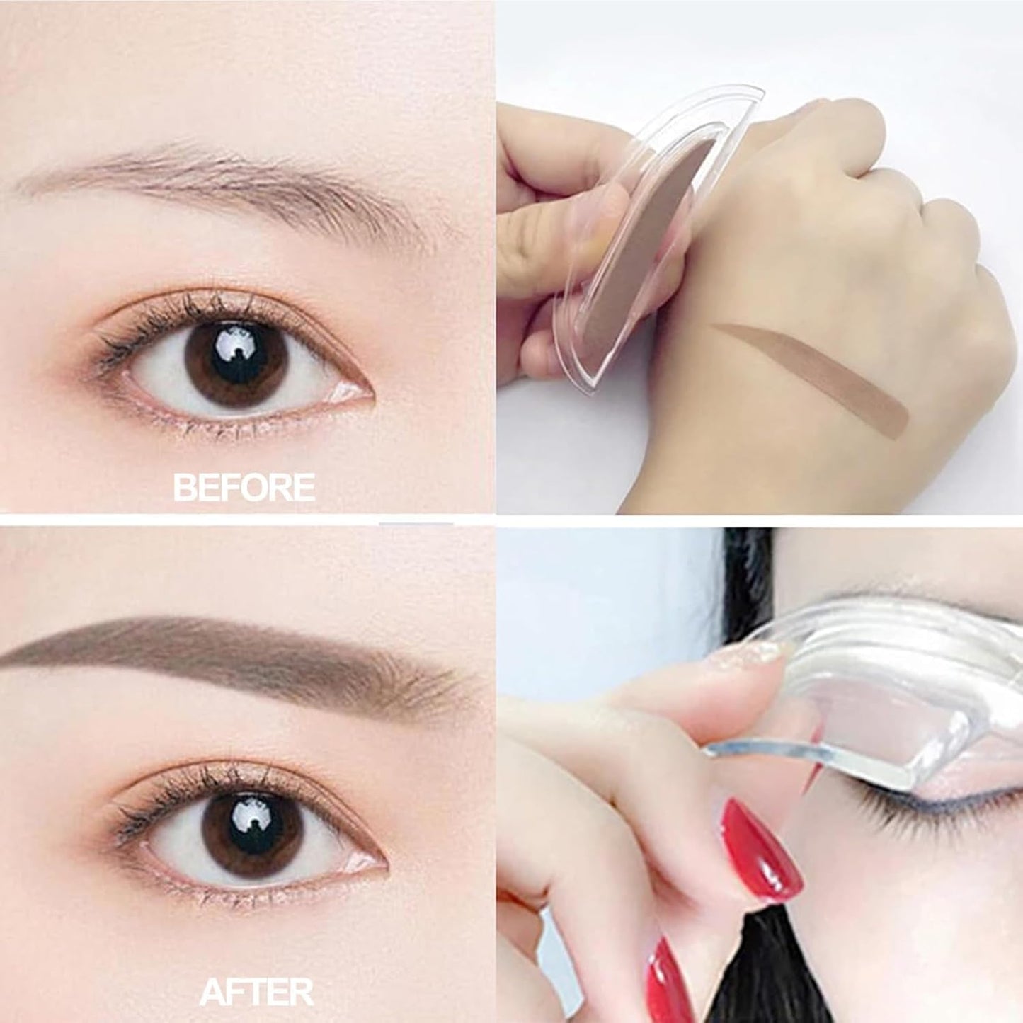 Instant Brow Stamp Kit, One Step Long Lasting Natural Eyebrow Powder Set 🖌️