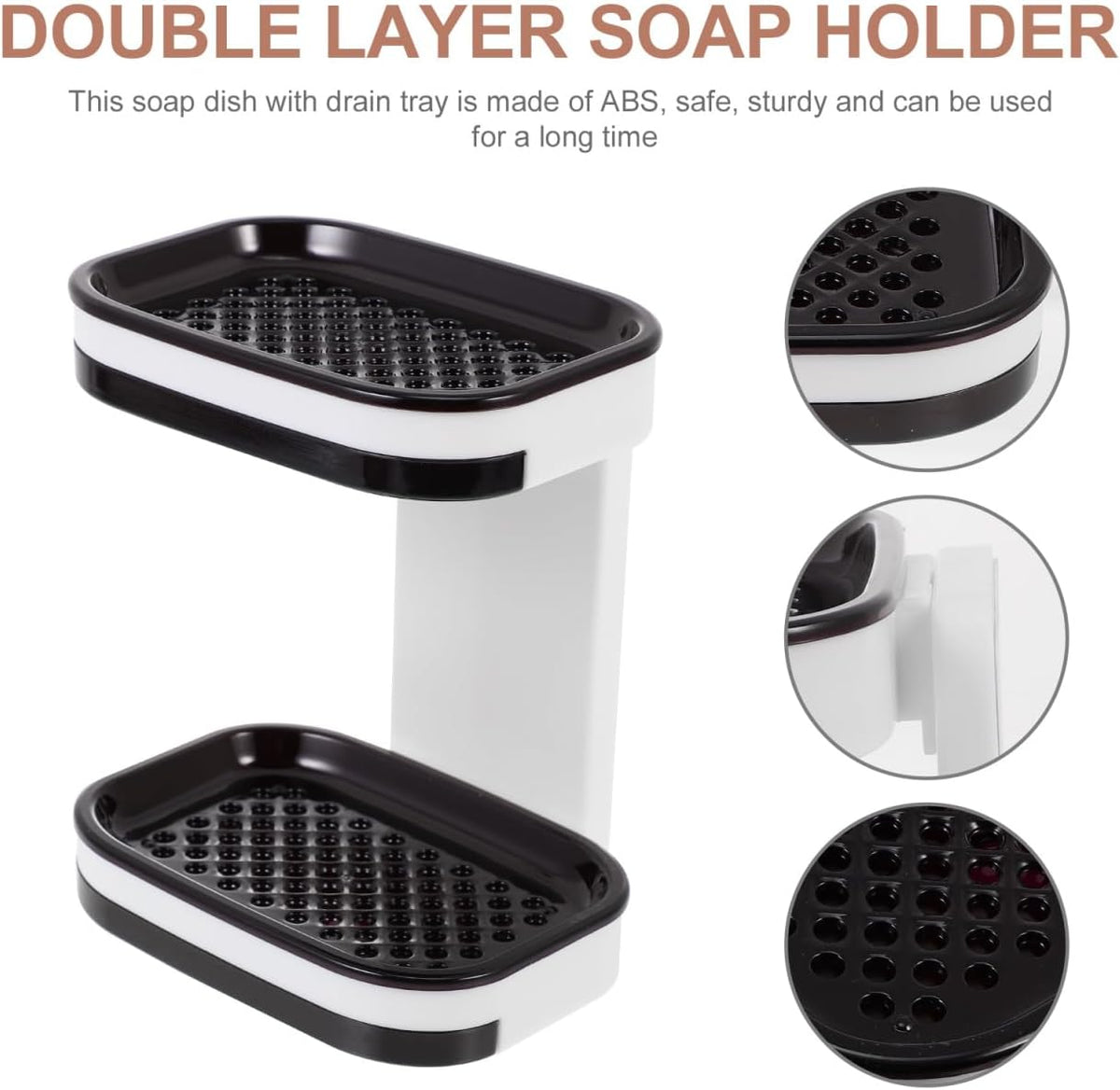 Wall Mounted Double-Layer Soap Bar Holder with Drainage Holes🧼
