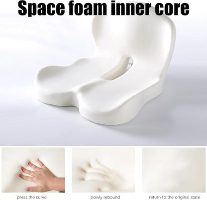 Non-Slip Memory Foam Ergonomic Seat Cushion, Skin-Friendly Breathable Mesh Cover🪑