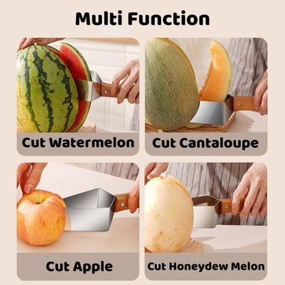 New Watermelon Slicer- Stainless Steel Manual Fruit Slicer