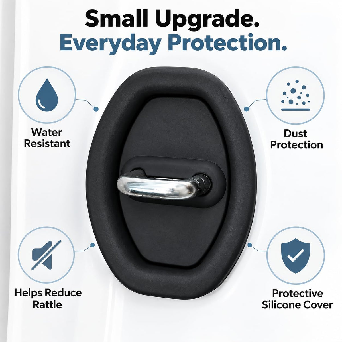 4 Pcs Door Latch Lock Covers, Experience Seamless Installation with Our Self-Adhesive Design 🚪