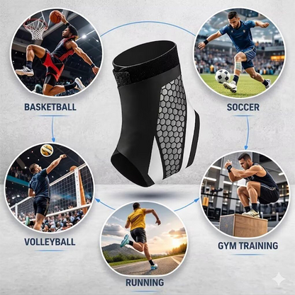Adjustable Compression Ankle Support Brace, Honeycomb Breathable Ankle Stabilizer🦶