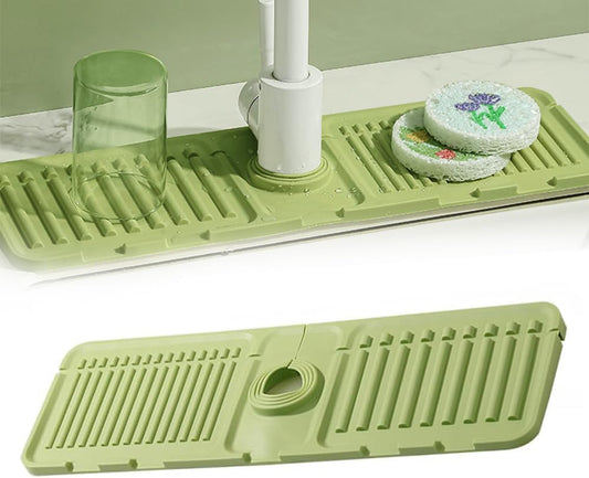 Tap Mat for Kitchen Sink, Splash Guard, Silicone Drying Mat, Quick Drying Stone Sink Tray ✨