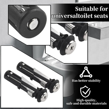 2PCS Universal Toilet Seat Bolt Kit Screws, Quick Release Easy Install Toilet Seat Replacement Parts 🚽