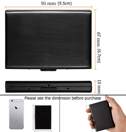 RFID Blocking Metal Card Holder, Ultra Slim Stainless Steel Business Credit Card Case 💳