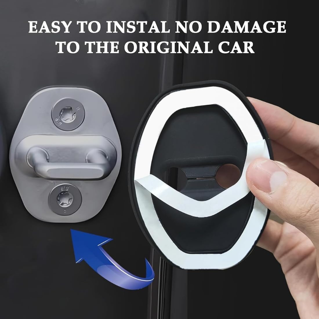 4 Pcs Door Latch Lock Covers, Experience Seamless Installation with Our Self-Adhesive Design 🚪