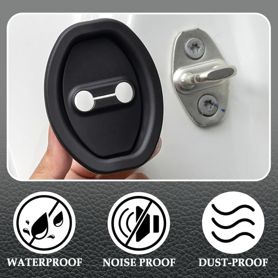 4 Pcs Door Latch Lock Covers, Experience Seamless Installation with Our Self-Adhesive Design 🚪