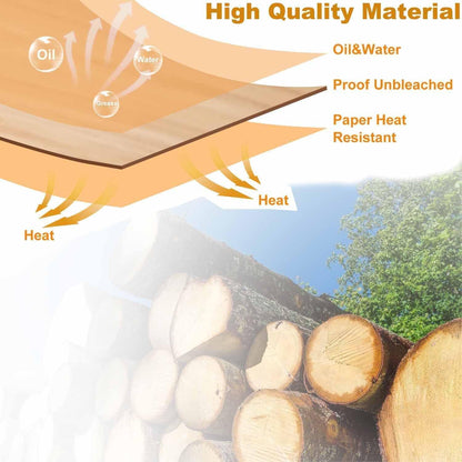 100Pcs Parchment Paper,Air Fryer Paper Liners, Air Fryer Liners Disposable for Microwave 📜