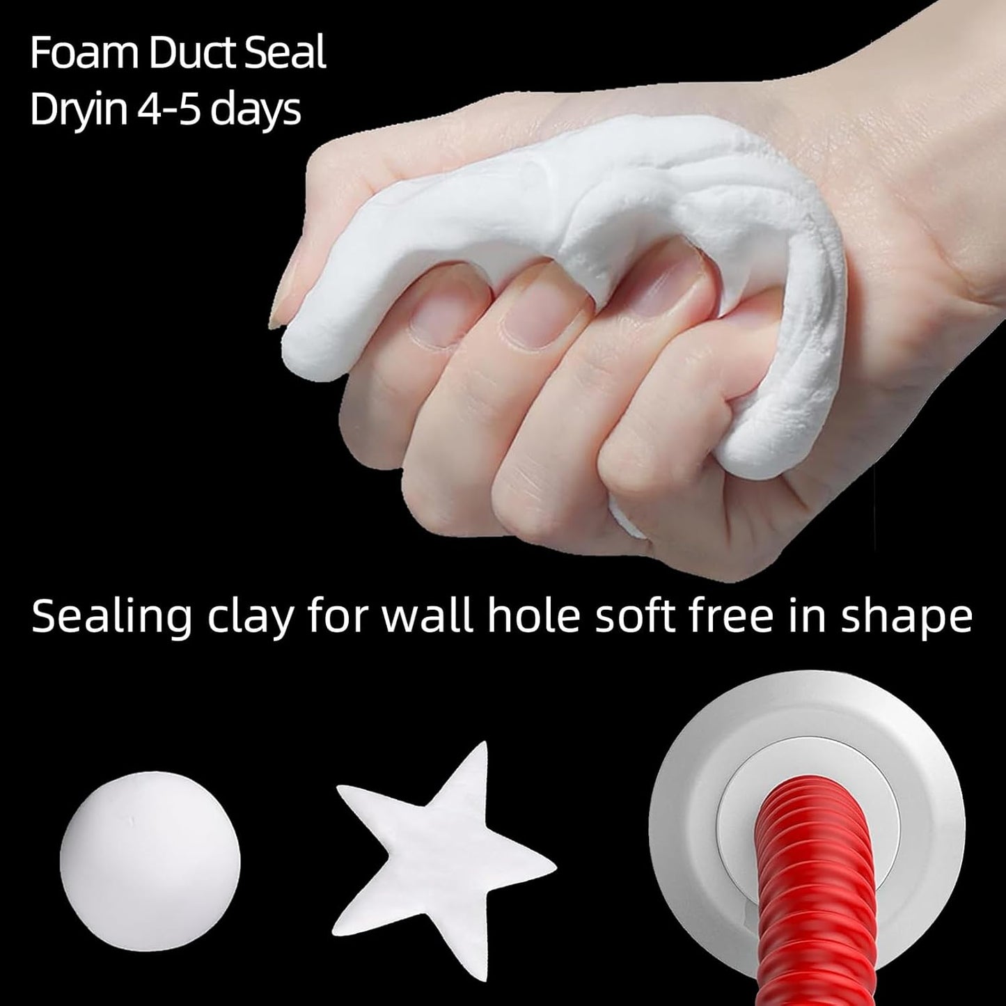 Moldable Gap Sealant Clay, Pest & Draft Blocking Putty for Pipe Hole & Wall Crack Sealing🛠️