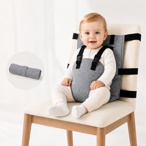 Portable Baby Seat Harness for Dining Chairs, Foldable Toddler Safety Seat with Adjustable Shoulder Straps 🪑