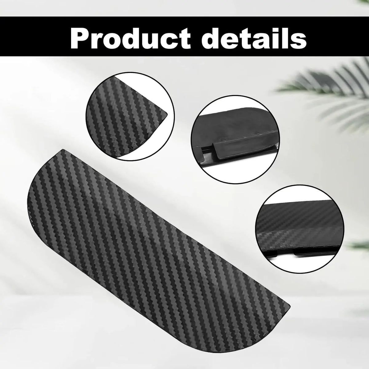 2PCS Car Side Mirror Rain Guards - Carbon Look ABS Visor Covers with Adhesive Tape 🚗