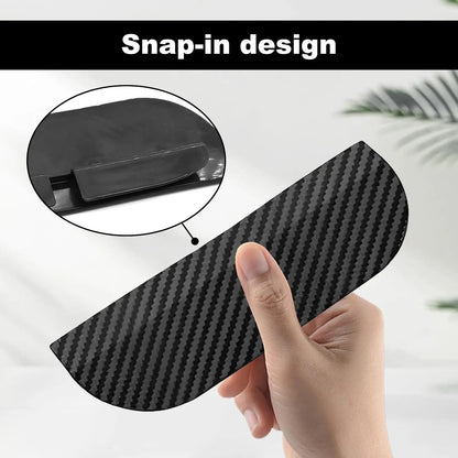 2PCS Car Side Mirror Rain Guards - Carbon Look ABS Visor Covers with Adhesive Tape 🚗