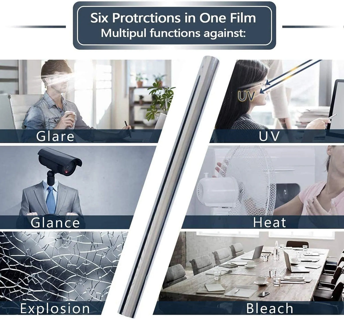 Six Functions One Way Privacy Window Film