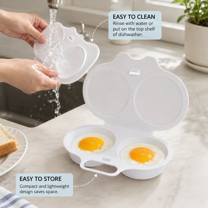 2‑Pack Easy‑To‑Clean Microwave Omelette Maker, Multifunctional Egg Poacher 🍳