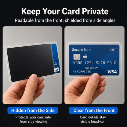 10 Packs Side-View Privacy Card Sleeve with Privacy Film, Protective Card Holder for Credit 🔒