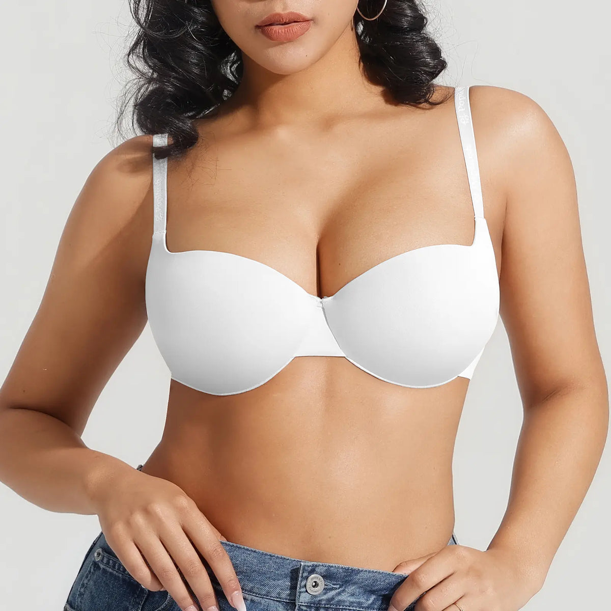 Women 2 Cups Lift Seamless Push Up Underwire T-Shirt Bra ✨