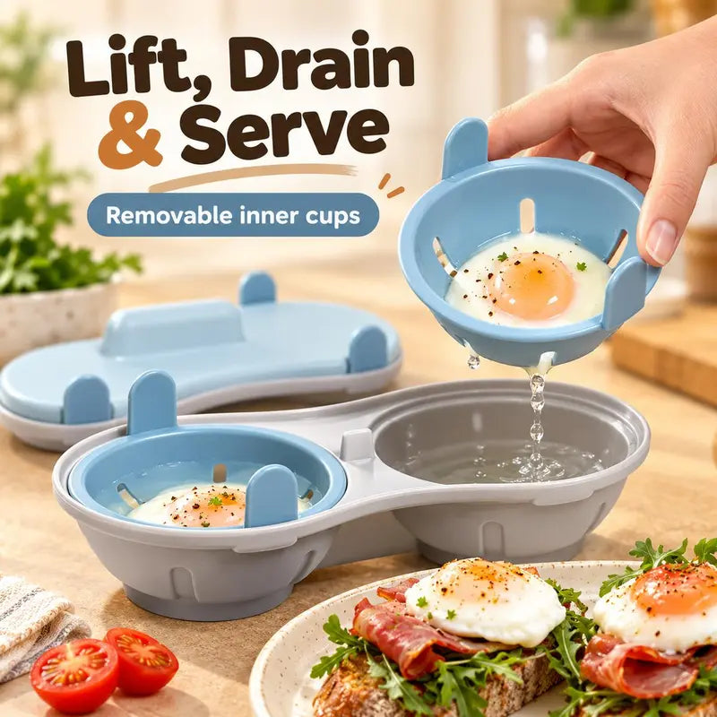 Microwave Egg Poacher, Microwave Egg Cooker for 2 Eggs π³