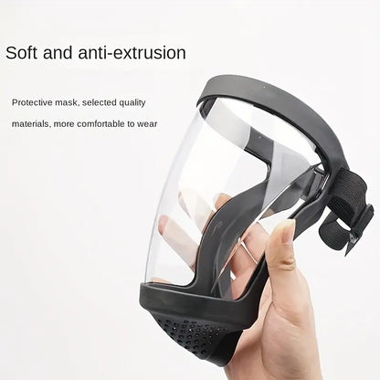 Transparent Visor - Adjustable Full-Face Protective Shield