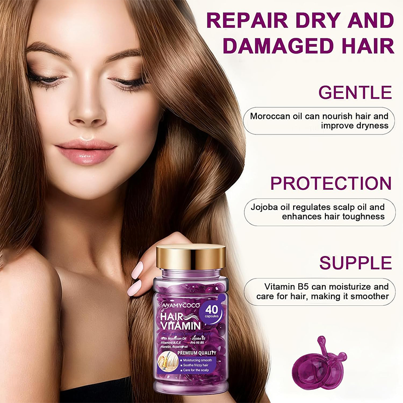 Hair Vitamin Capsules Infused with Argan Oil for Perm & Color Treated Hair💜