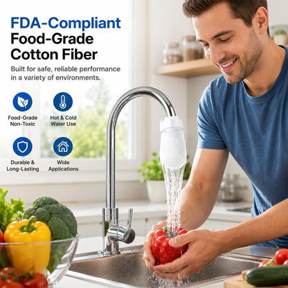50 cotton filter bags disposable Cotton Faucet Filter Bags with 10 fastening straps💧