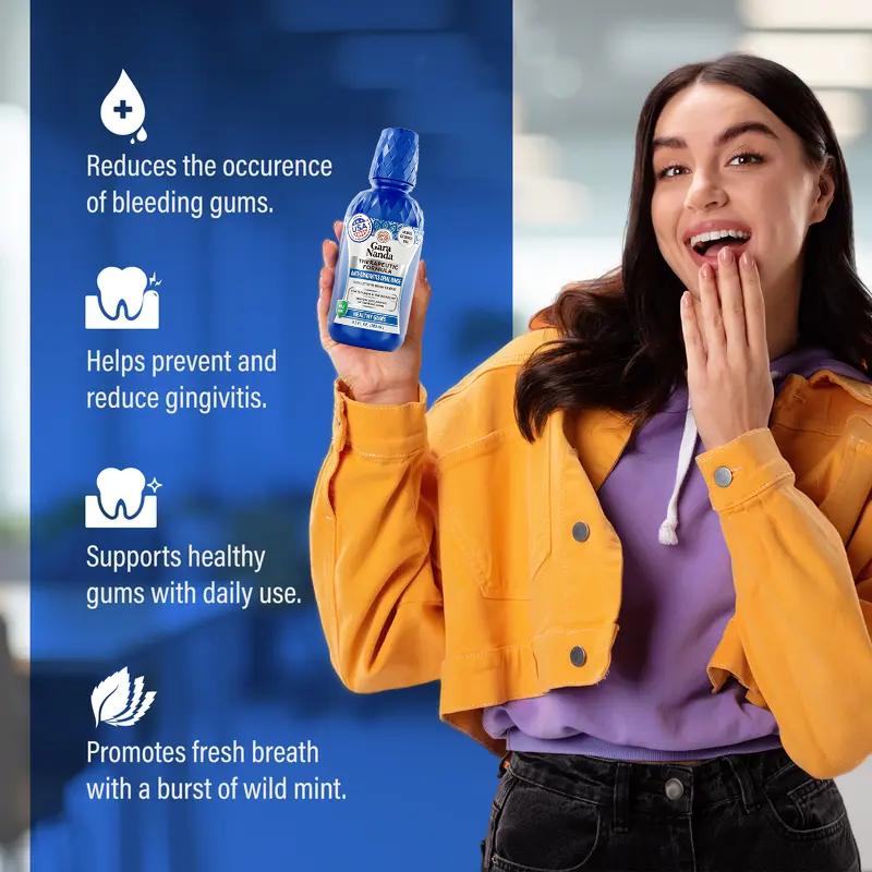 Anti-Gingivitis Oral Rinse with 0.05% CPC, Alcohol & Fluoride Free Therapeutic Mouthwash🦷