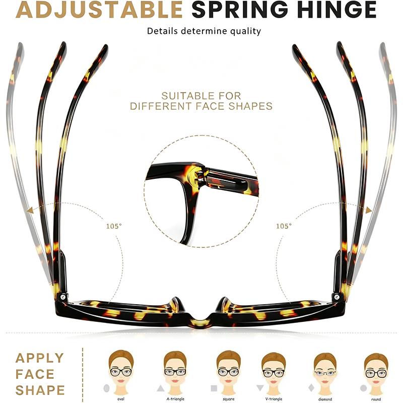 3-Pack Lightweight Tortoiseshell Square Reading Glasses for Women & Men 🕶️