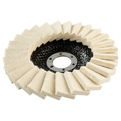 🛠️ 5-Inch Wool Flap Polishing Wheels for Angle Grinders