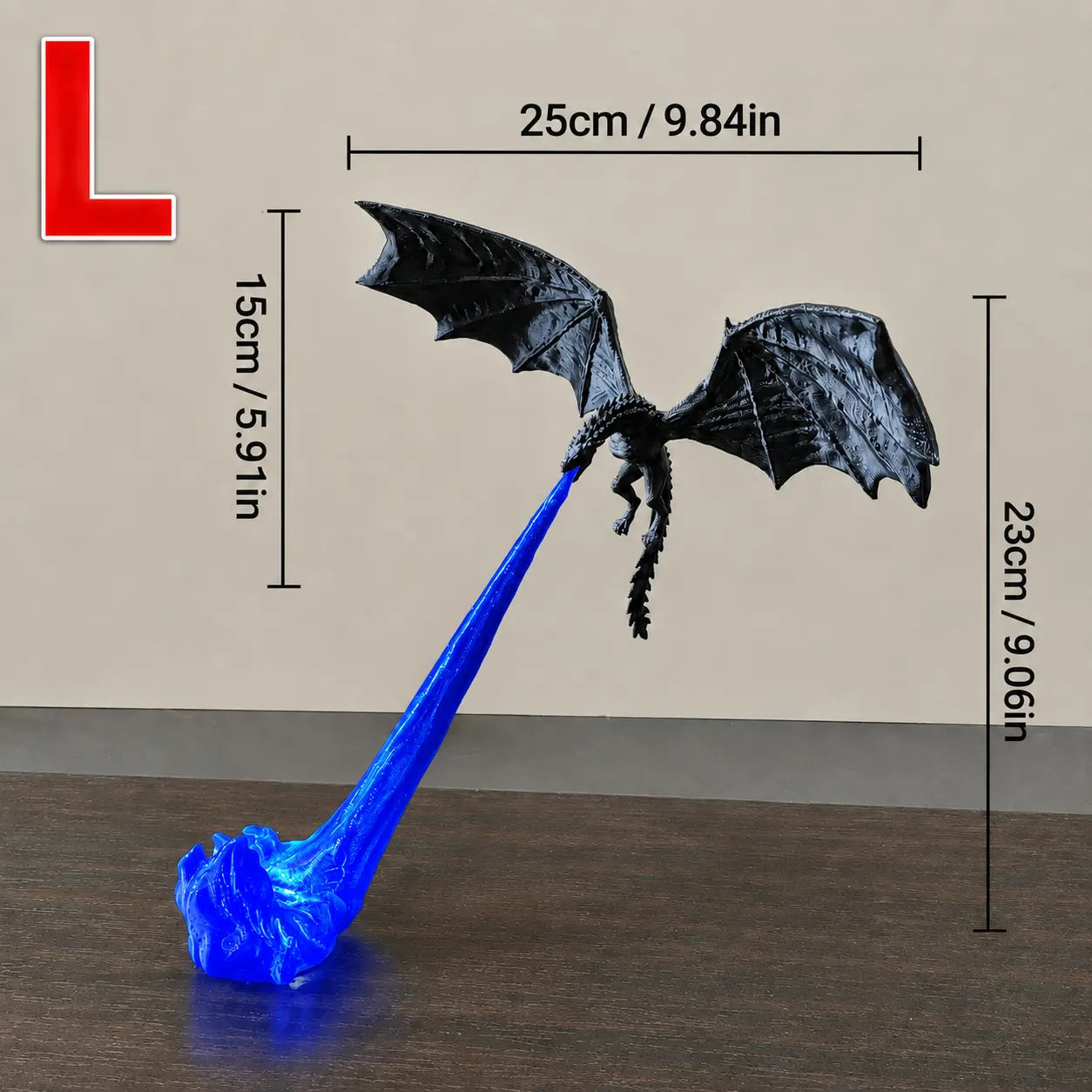 Dragon Flame Book Nook with Light | 3D Printed Mystical Dragon Bookshelf Decor🐉