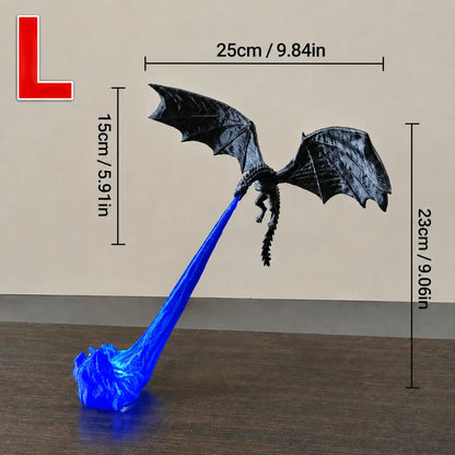 Dragon Flame Book Nook with Light | 3D Printed Mystical Dragon Bookshelf Decor🐉