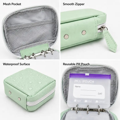 Waterproof Pill Pouch Set, 14pcs Bags Inside, A8 Waterproof Pill Organizer Set, 7 to 14 Days of Meds 🩹