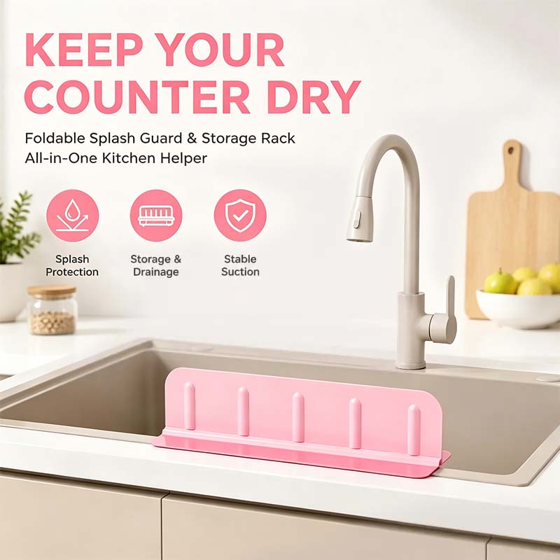 Kitchen Sink Splash Guard, Water Guard for Washbasin & Dish Washing 💦
