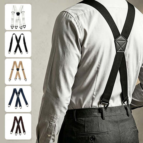 🛠️Adjustable Heavy Duty Leather Work Suspenders For Men