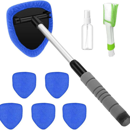 9PCS Car Window Cleaner Kit Extendable Handle Windshield Cleaning Tool 🚗